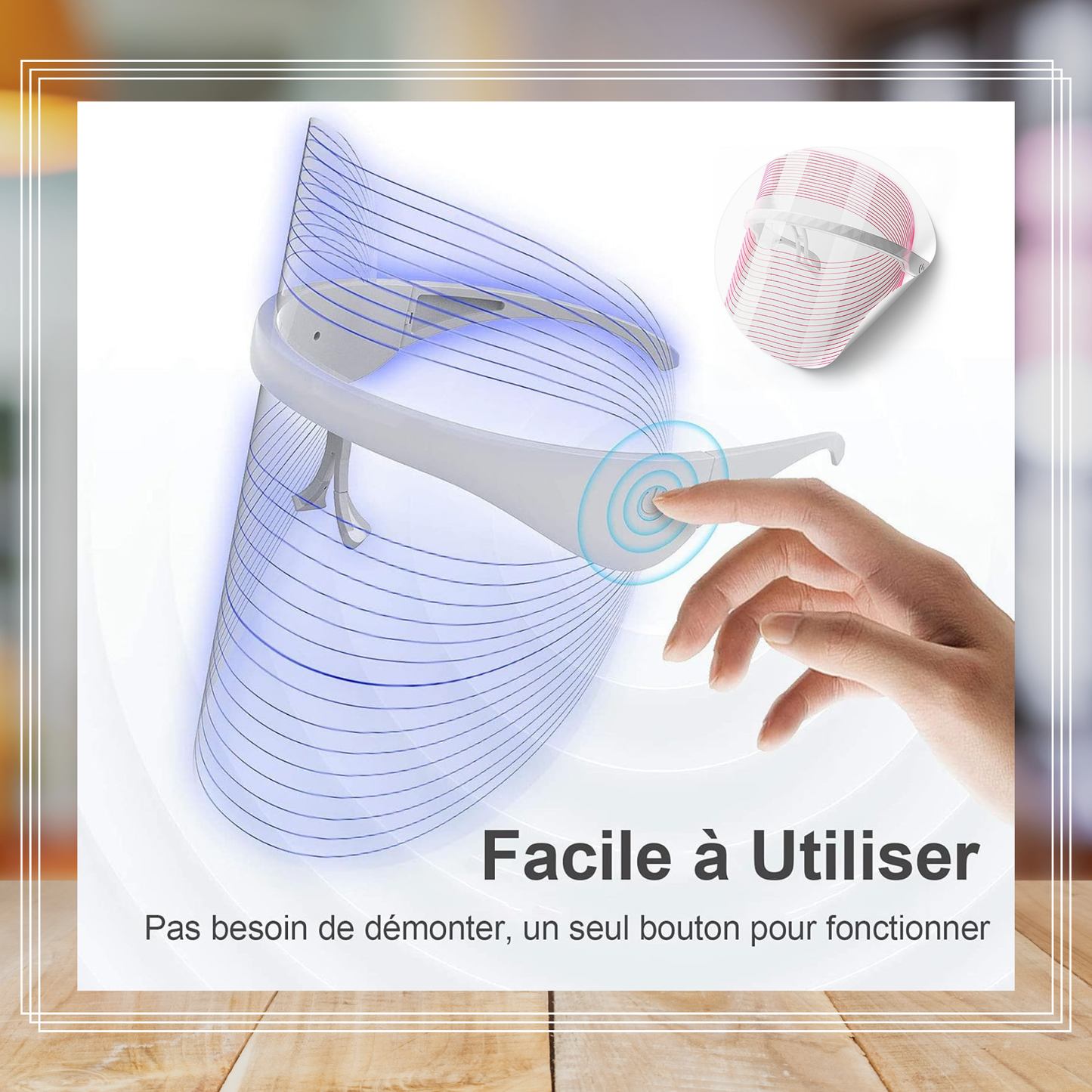 Masque facial LED Correction avec thérapie Pour Tout Type de Peau