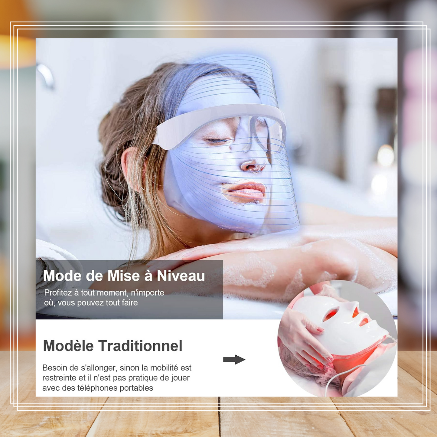 Masque facial LED Correction avec thérapie Pour Tout Type de Peau