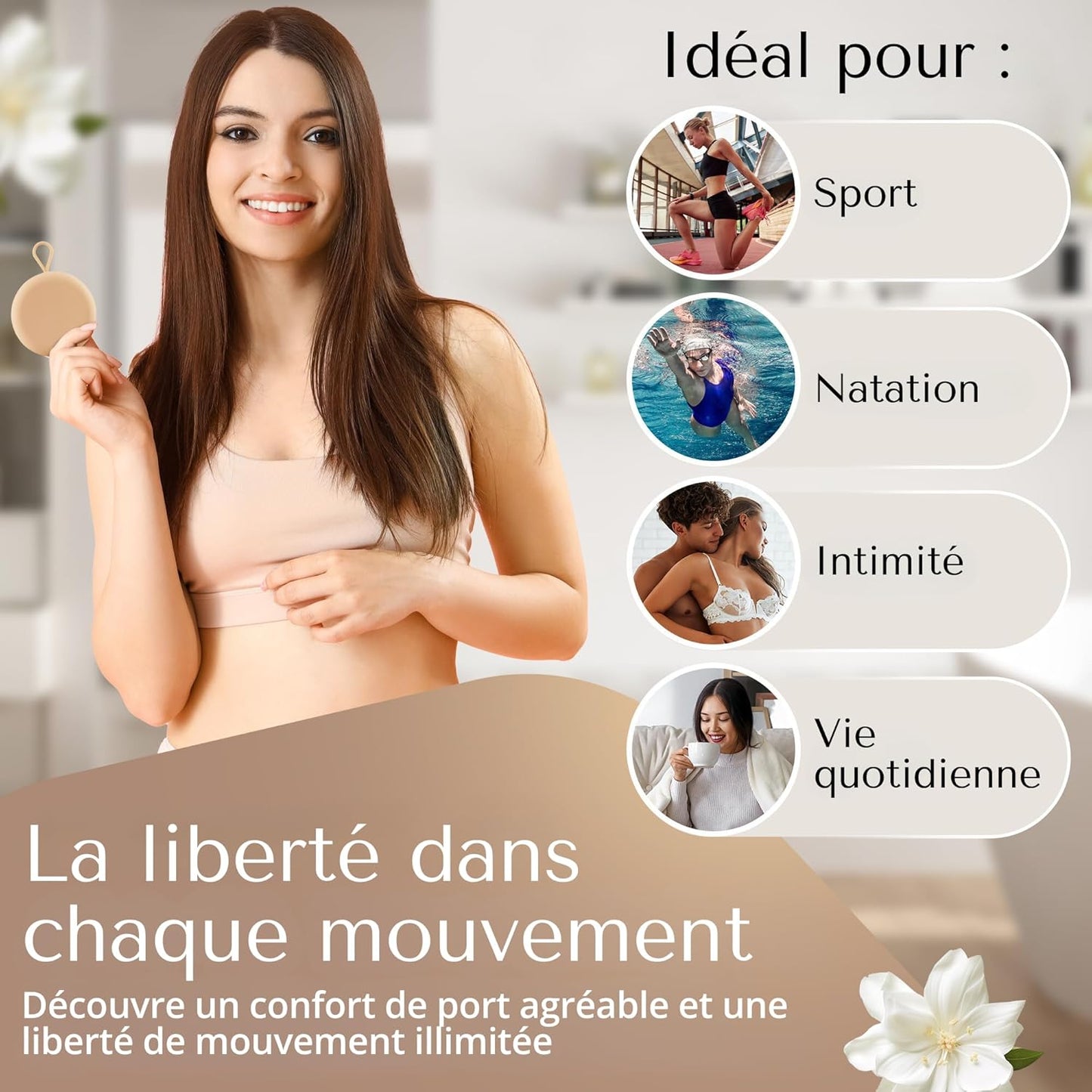Disc Menstruel Confortable et Réutilisable- 2 Pieces